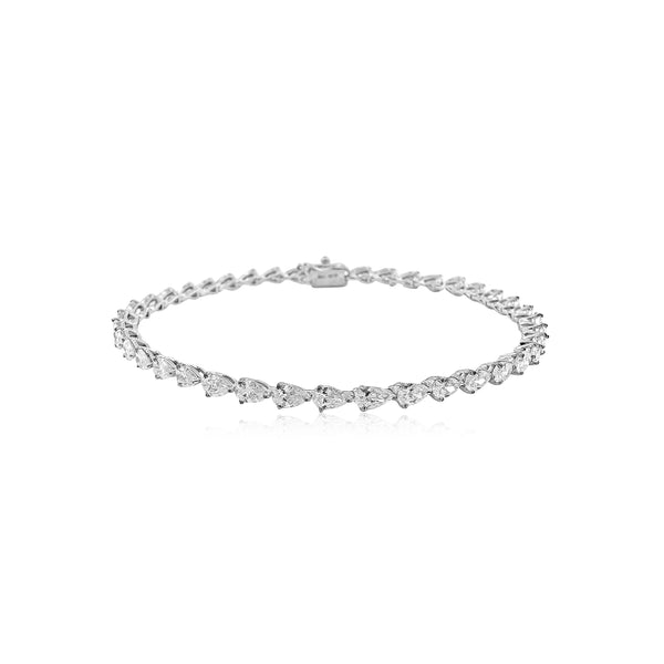 Pear Shape Diamond Bracelet 4.23 carats TW