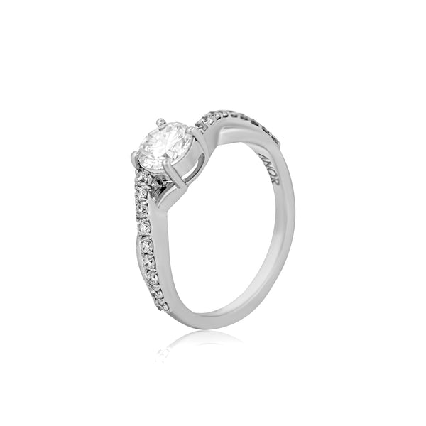 Round Solitaire Ring 0.88cts TW