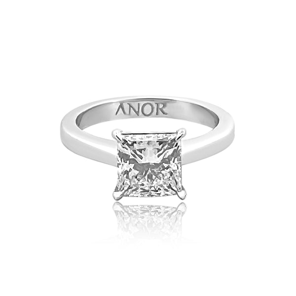 Princess Cut Solitaire Ring 2.03cts TW
