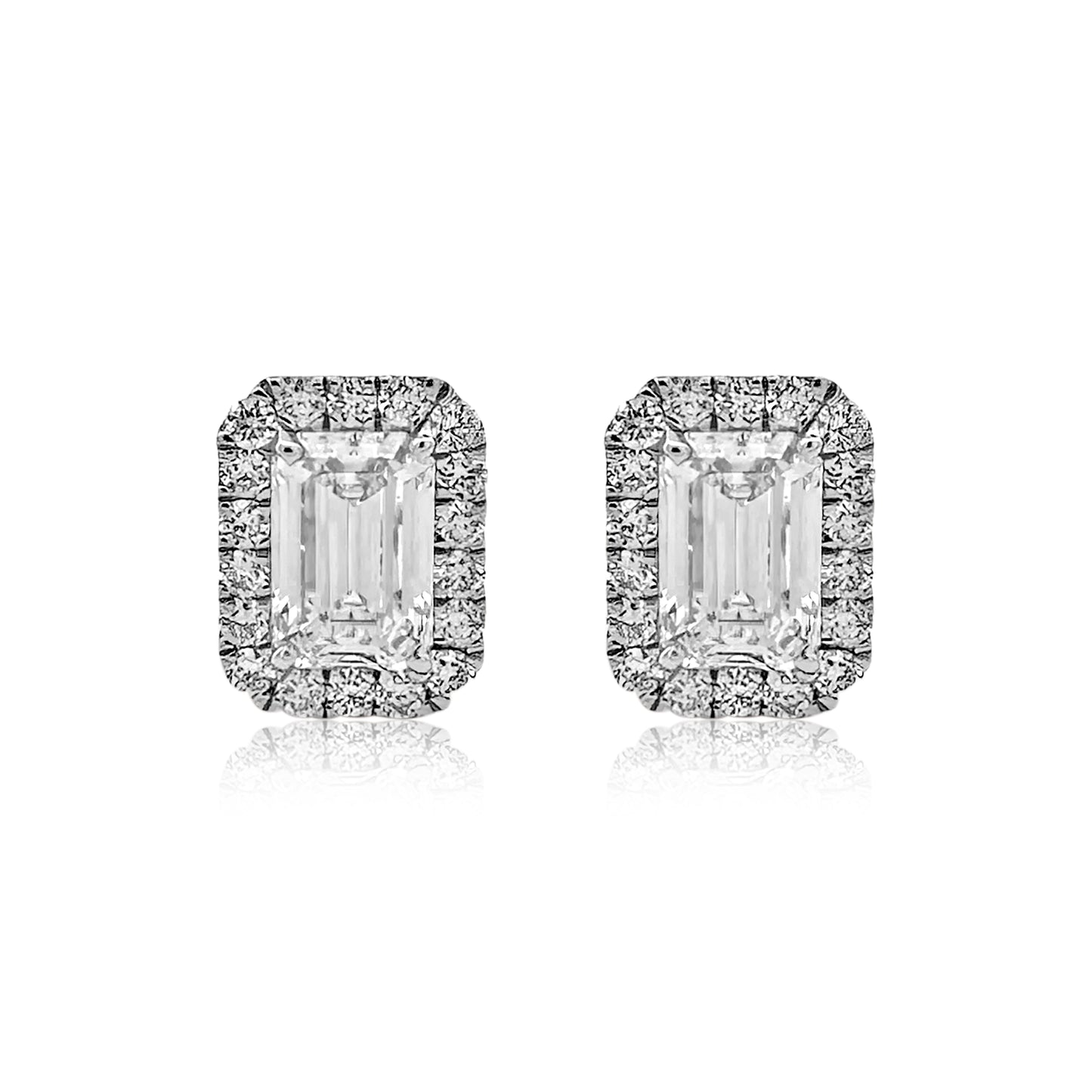 Diamond Earrings 2.14 carats TW