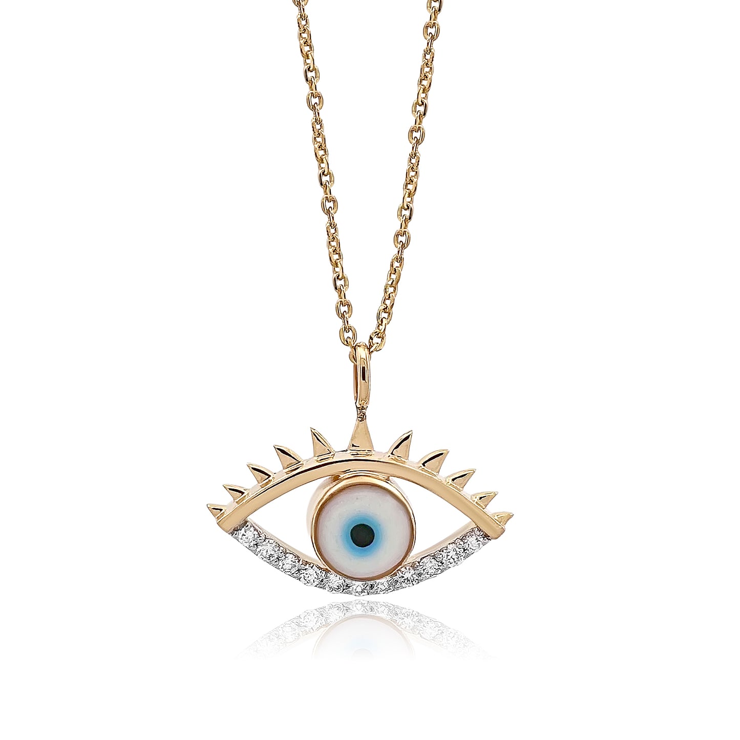 Evil Eye Pendant 0.16cts TW