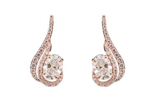 Diamond Earrings 2.04cts TW