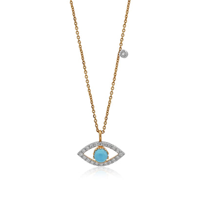 Diamond Evil Eye Pendant 1.06 carats TW