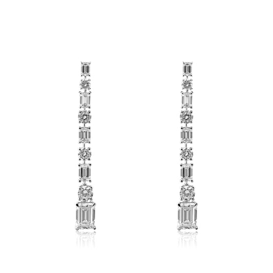 Diamond Earrings 4.85cts TW