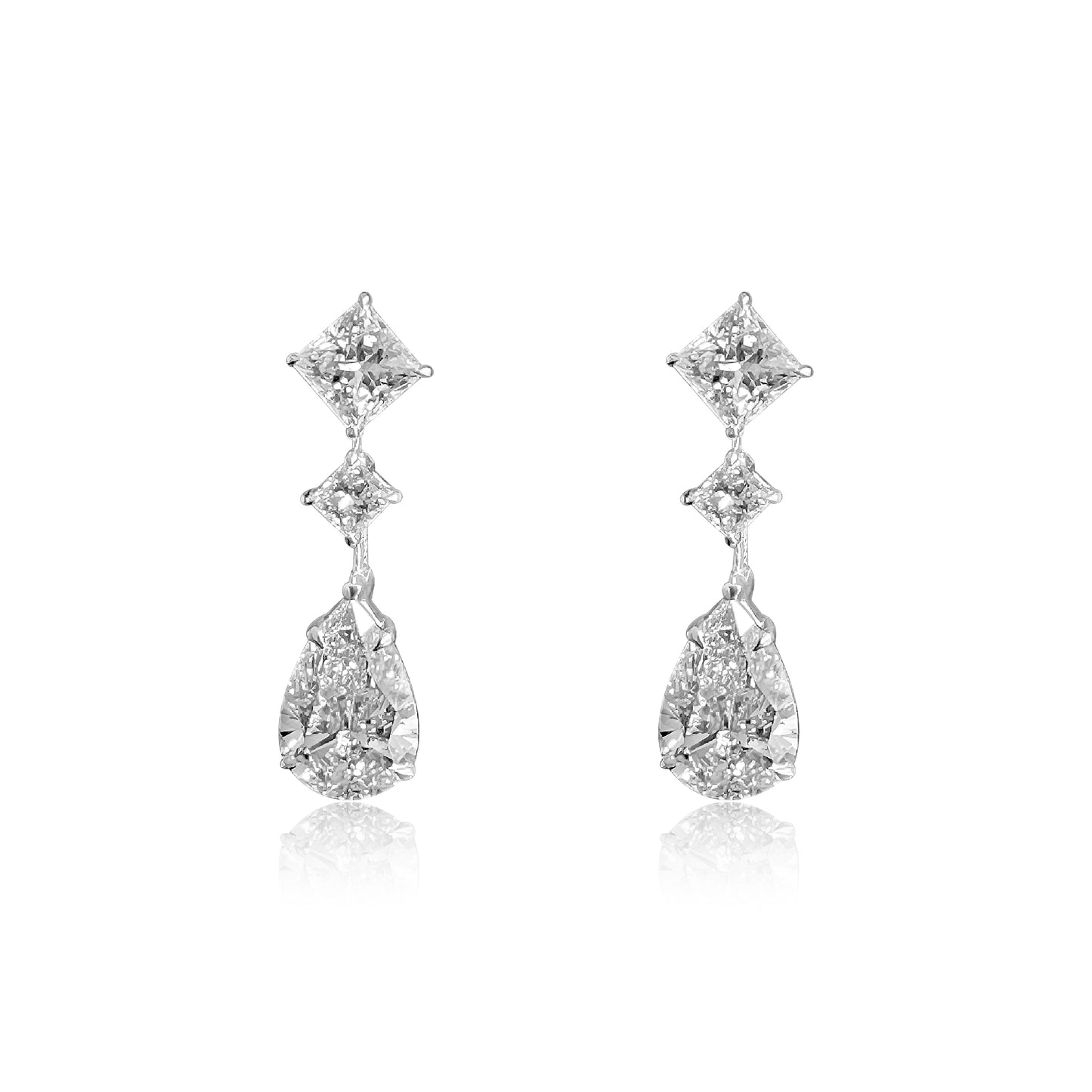 Elegant Pear drop Earrings 8.66cts TW