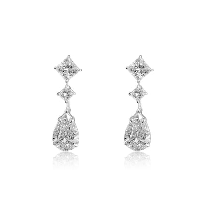 Elegant Pear drop Earrings 8.66cts TW