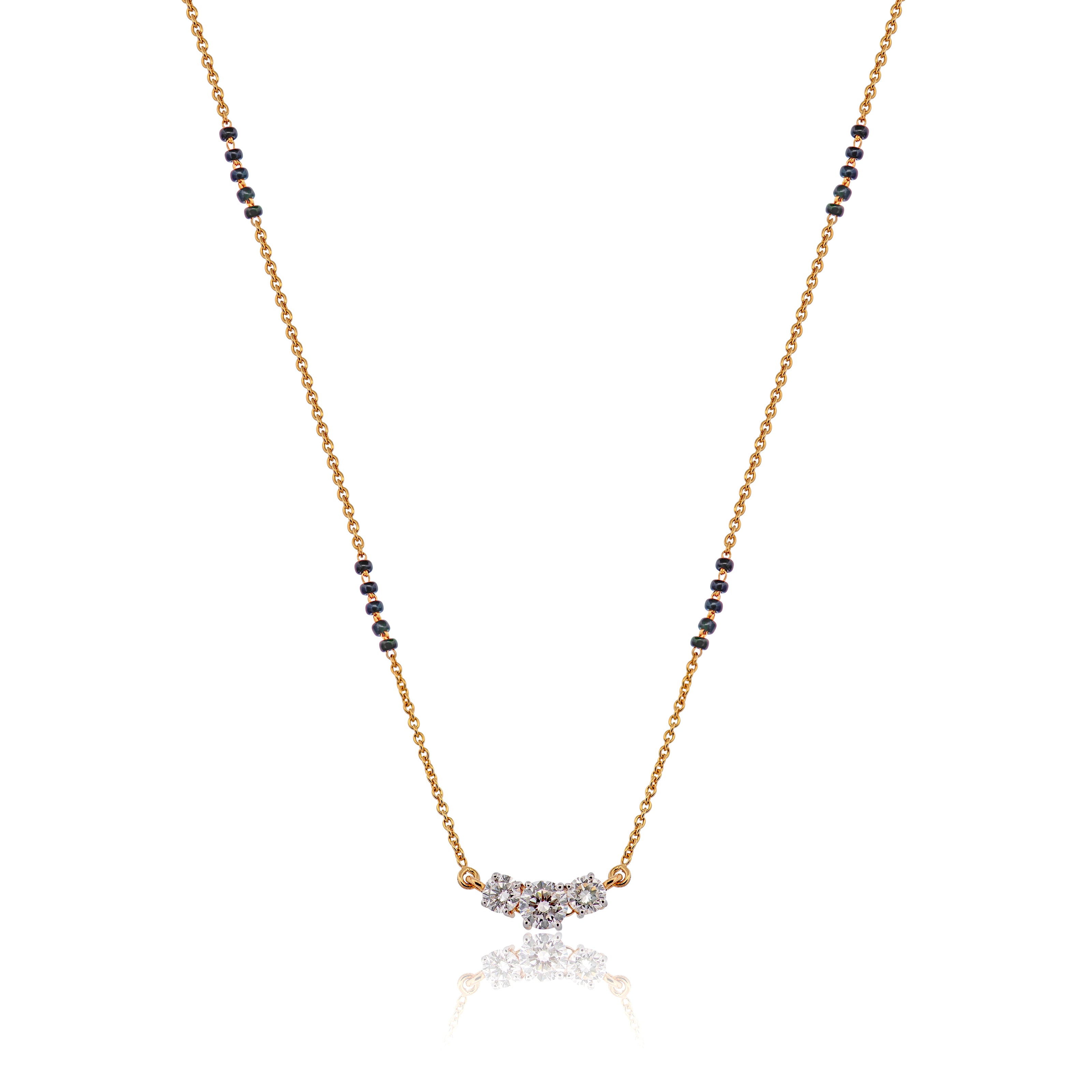 3 stone Mangalsutra 1.01cts TW