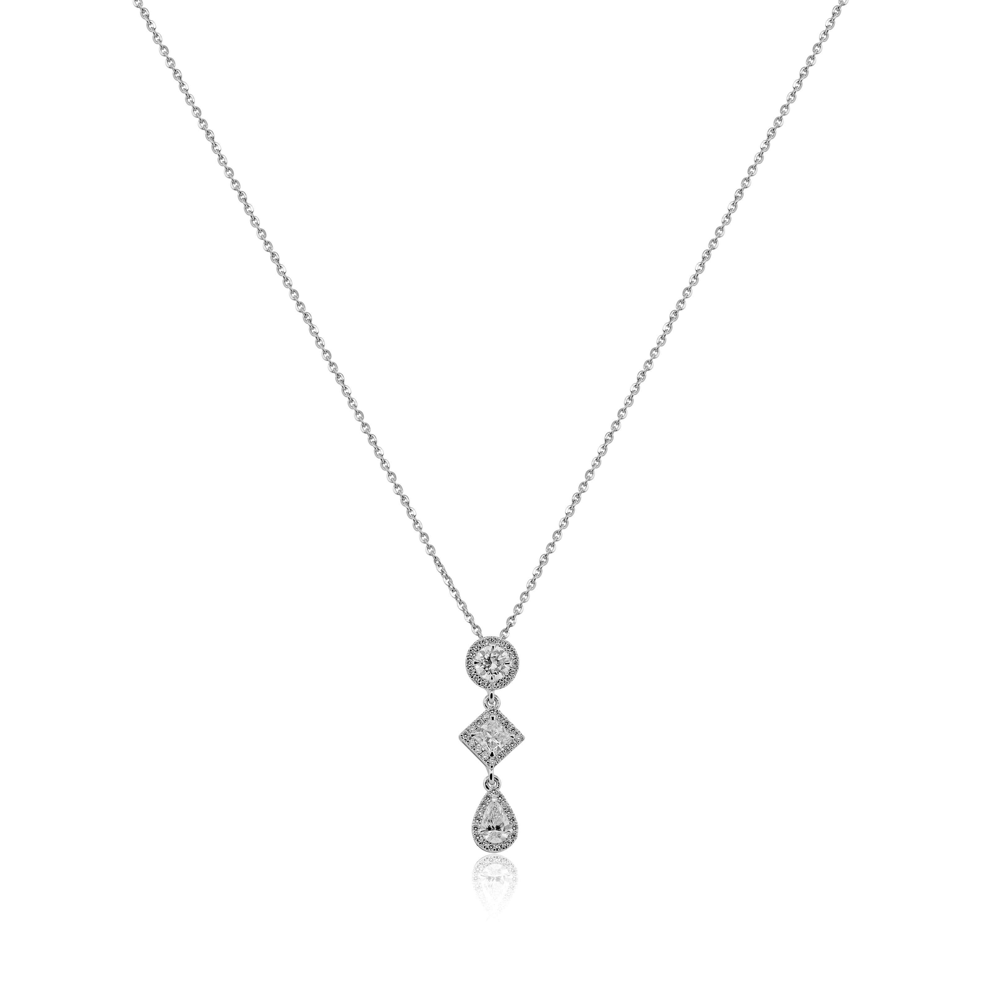 3 stone Diamond Pendant 1.15cts TW