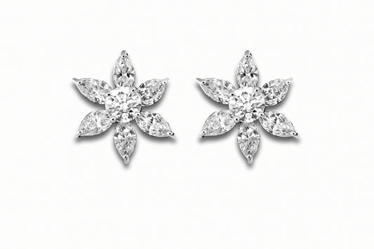 Diamond Earrings 4.34cts TW