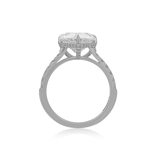 Heart Shape Diamond Ring 3.61cts TW