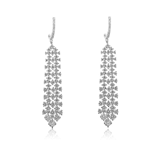 Chandelier type Earrings 4.23cts TW