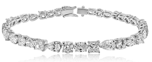 9.65 ct TW Multishaped Tennis Bracelet