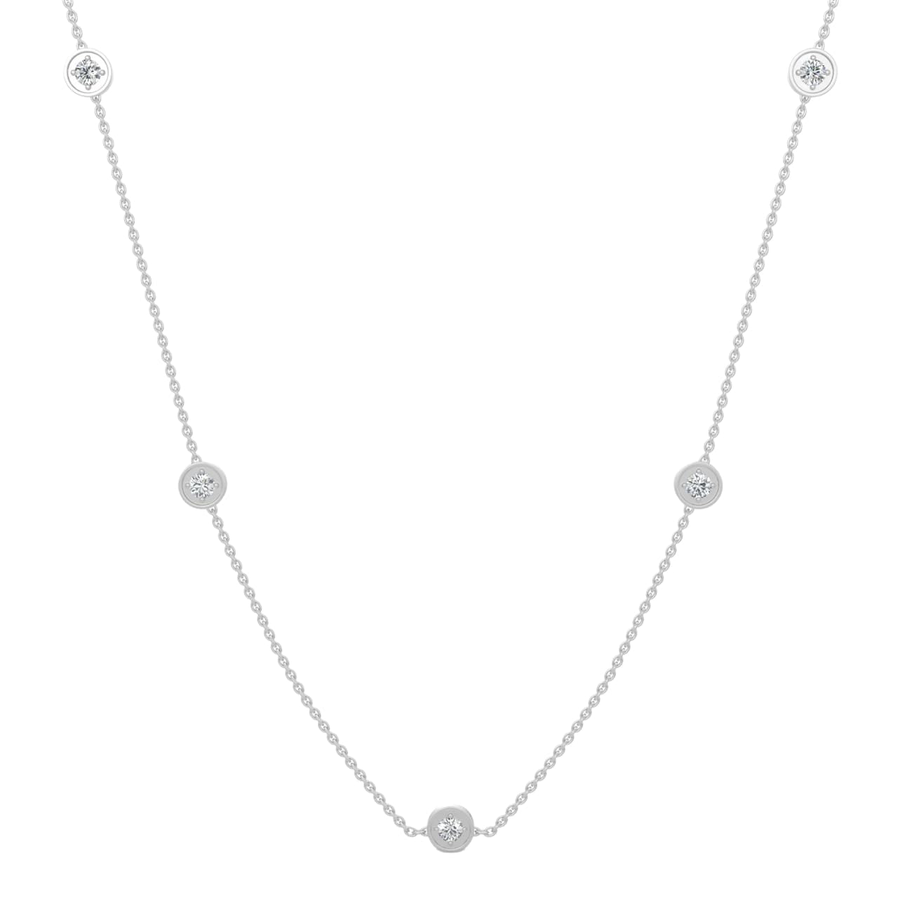 Halo style Diamond Chain silver 