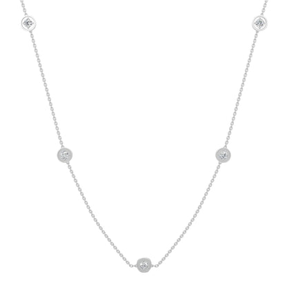 Halo style Diamond Chain silver 