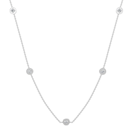 Halo style Diamond Chain silver 