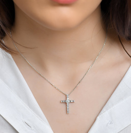 Diamond Cross Pendant 1.07 carats TW