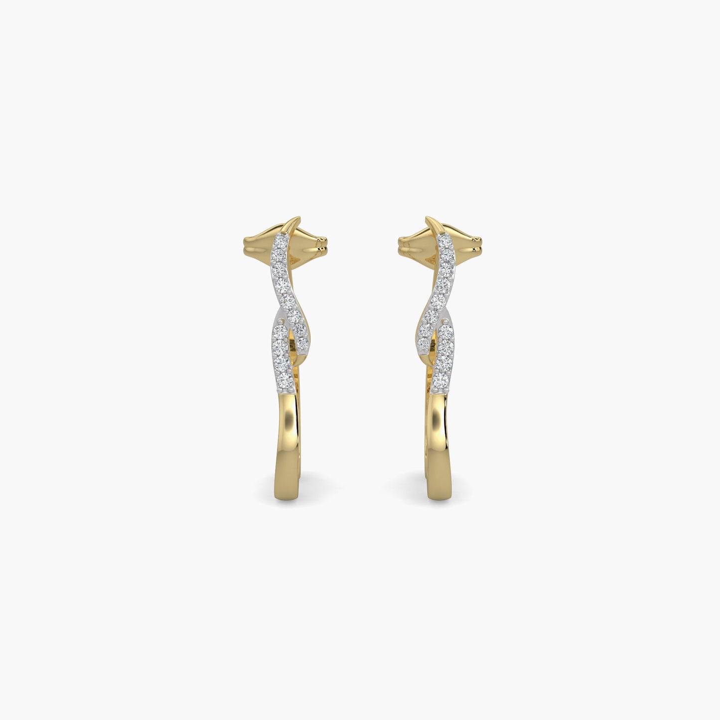 Diamond Earrings 0.1 cts TW 18k Gold