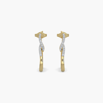 Diamond Earrings 0.1 cts TW 18k Gold