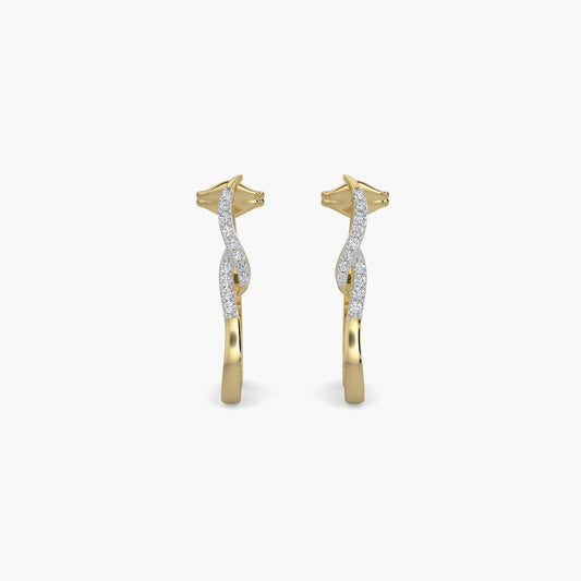 Diamond Earrings 0.1 cts TW 18k Gold