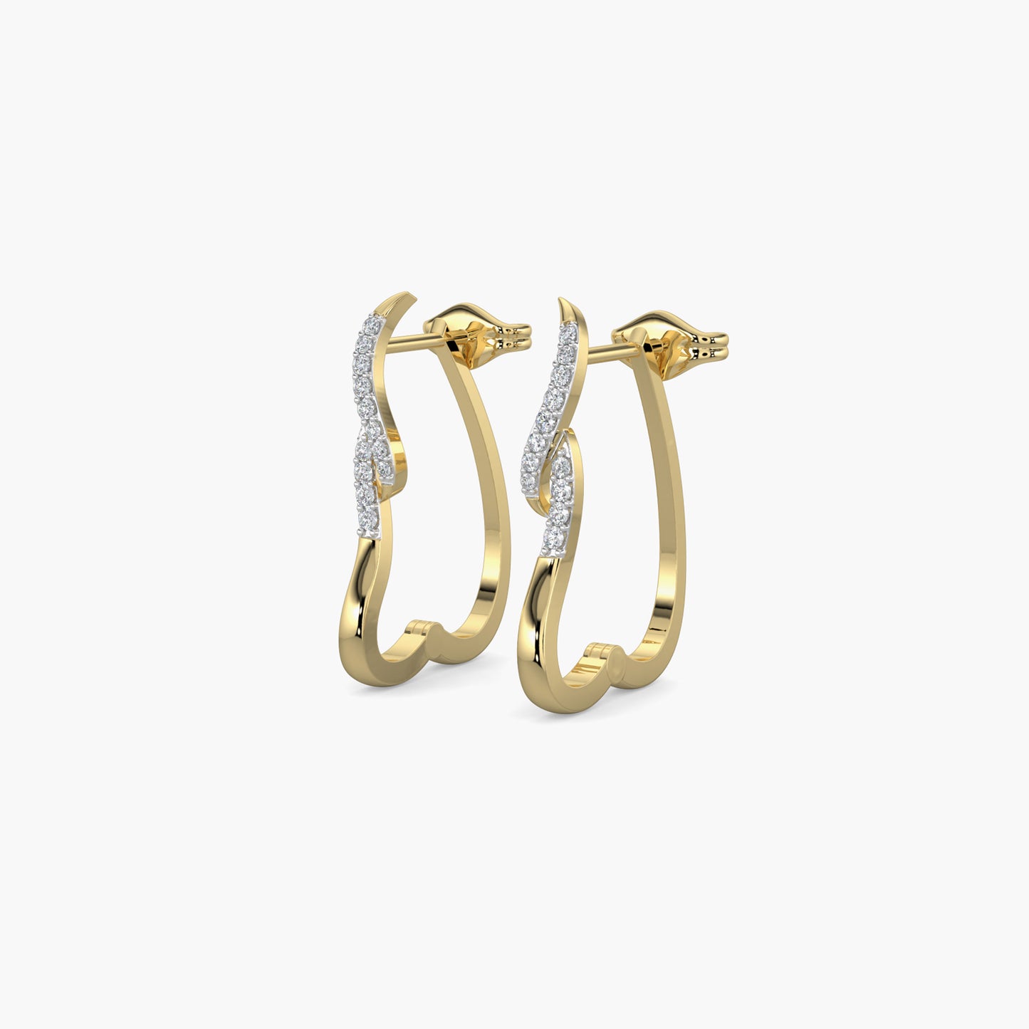 Diamond Earrings 0.1 cts TW 18k Gold