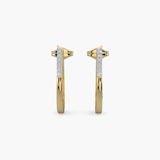 Diamond Earrings 0.08 cts TW 18k Gold