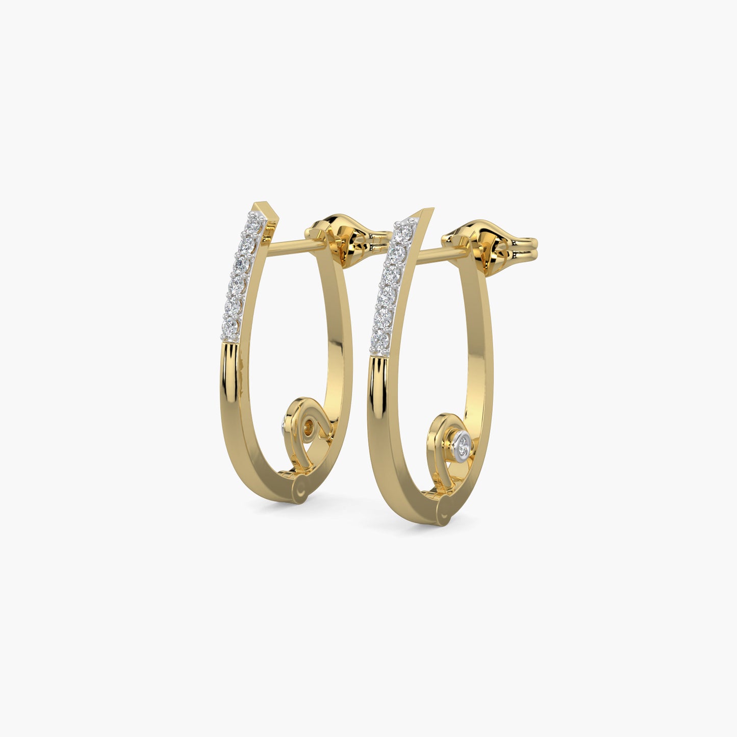 Diamond Earrings 0.08 cts TW 18k Gold