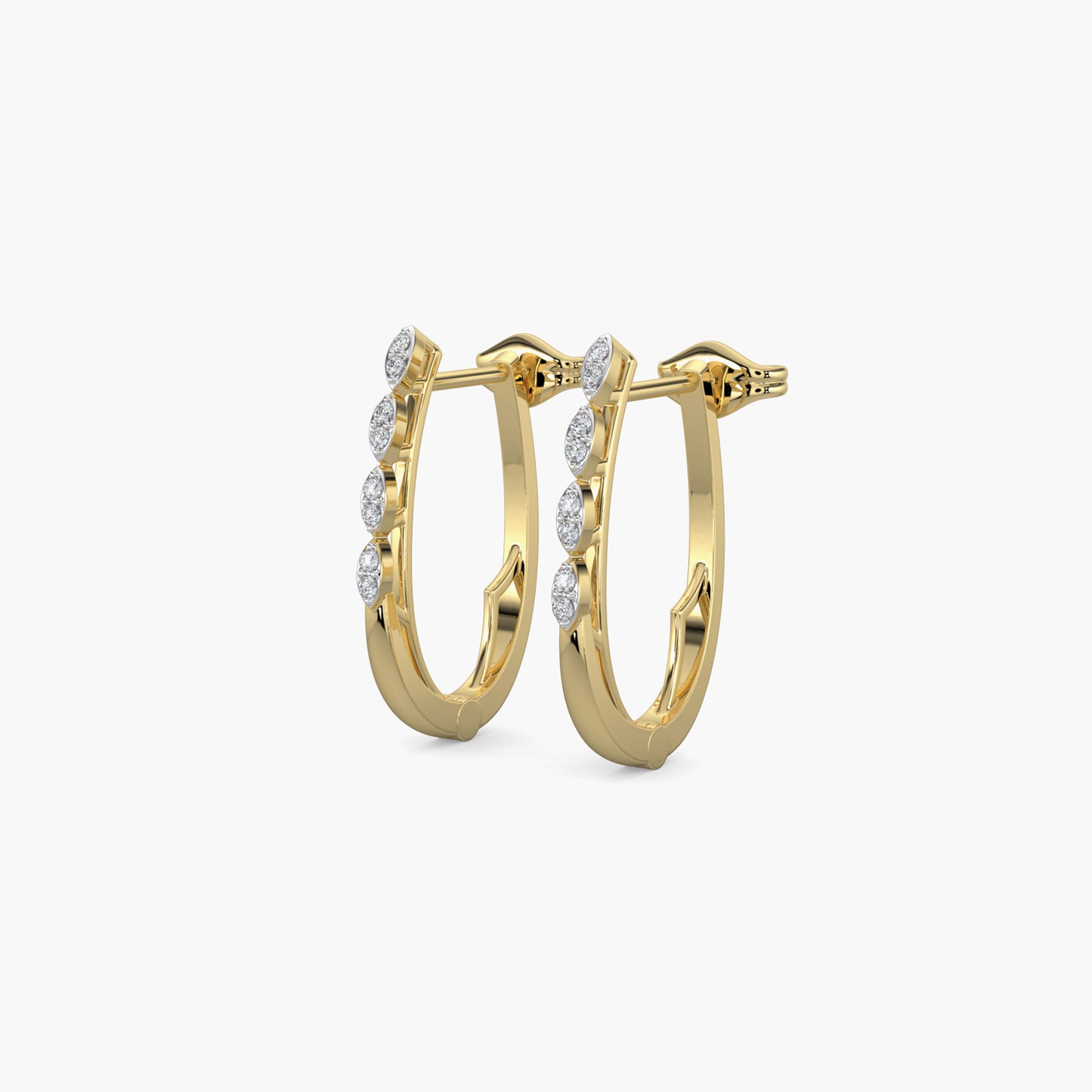 Diamond Earrings 0.08 cts TW 18k Gold