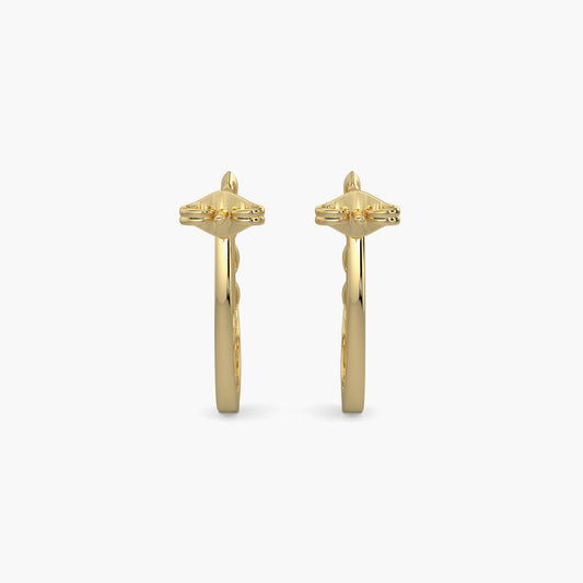 Diamond Earrings 0.08 cts TW 18k Gold