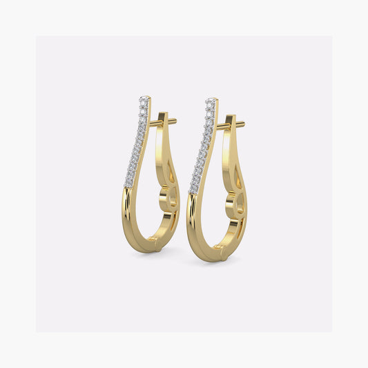 Diamond Earrings 0.1 cts TW 18k Gold