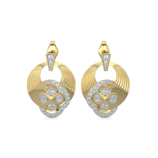 Diamond Earrings 0.39 cts TW 18k Gold