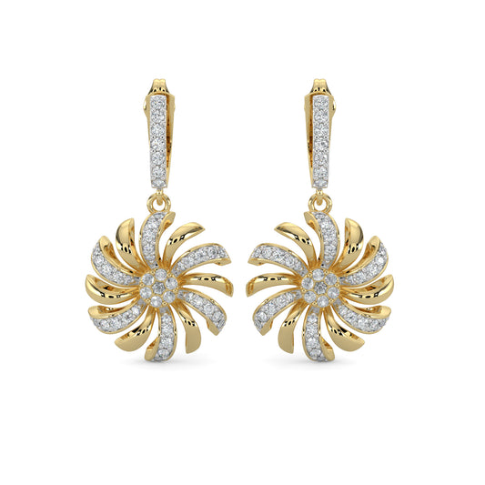 Diamond Earrings 0.65 cts TW 18k Gold