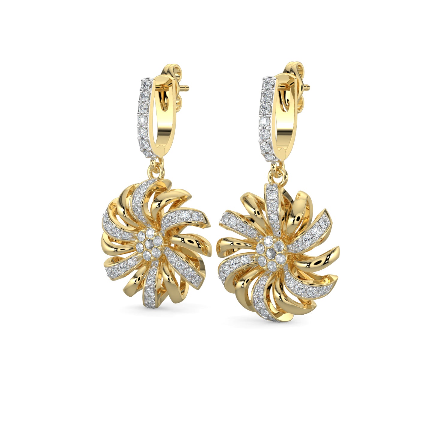 Diamond Earrings 0.65 cts TW 18k Gold