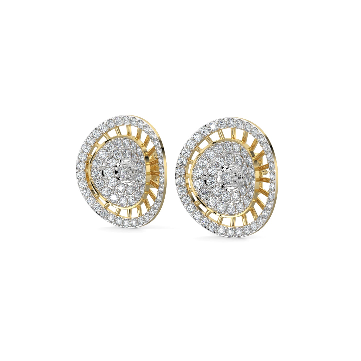 Diamond Earrings 1.3 cts TW 18k Gold