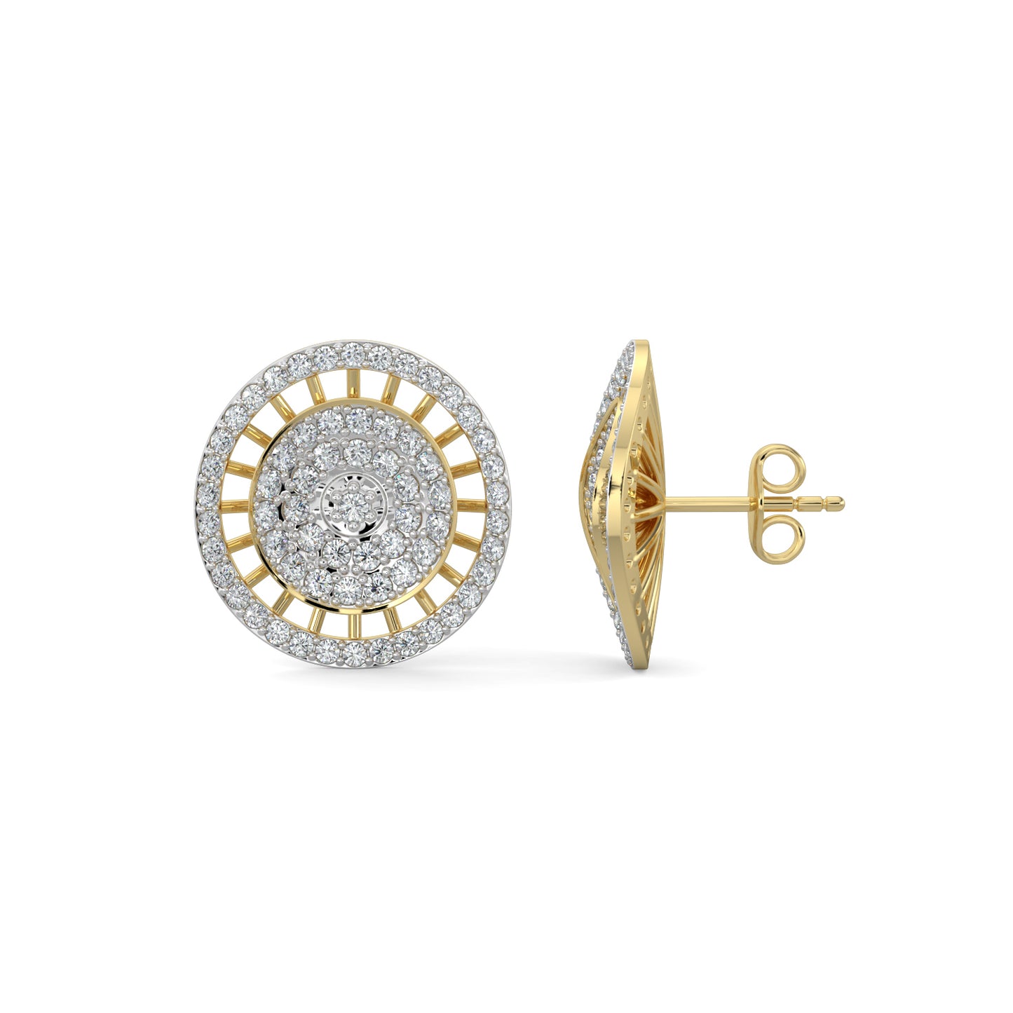 Diamond Earrings 1.3 cts TW 18k Gold