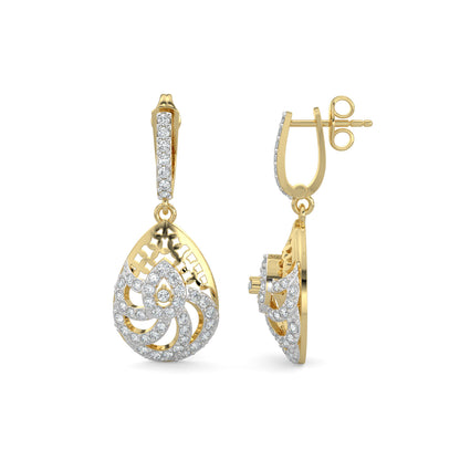 Diamond Earrings 0.83 cts TW 18k Gold