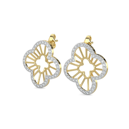 Diamond Earrings 0.82 cts TW 18k Gold