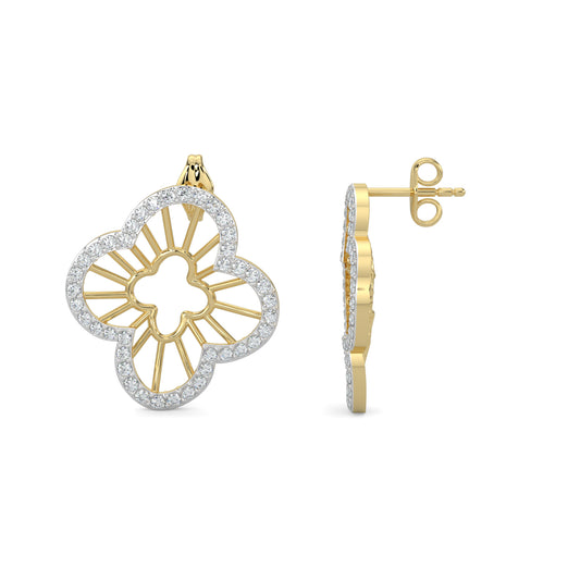 Diamond Earrings 0.82 cts TW 18k Gold