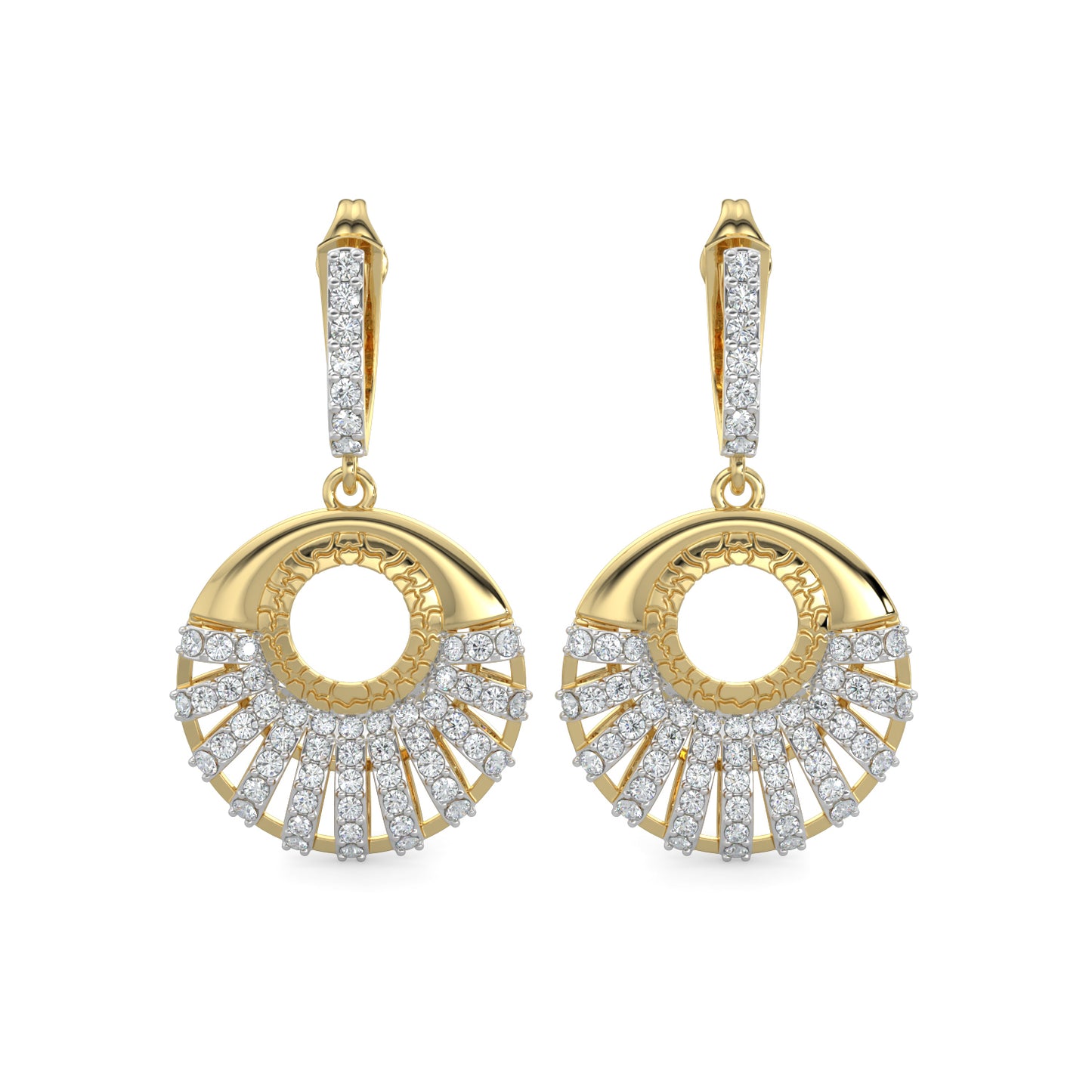 Diamond Earrings 0.89 cts TW 18k Gold