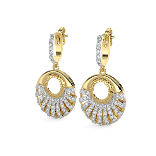 Diamond Earrings 0.89 cts TW 18k Gold