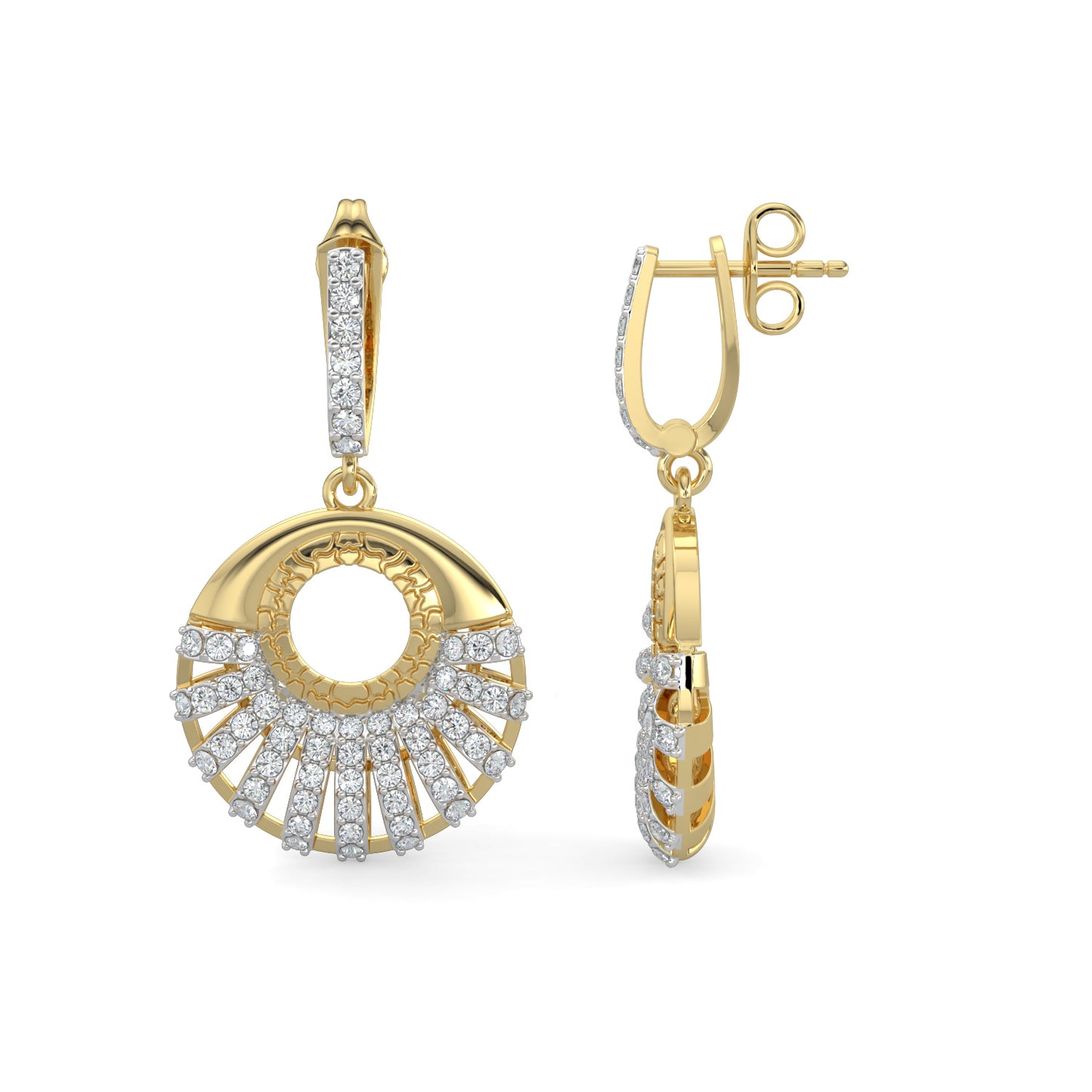 Diamond Earrings 0.89 cts TW 18k Gold