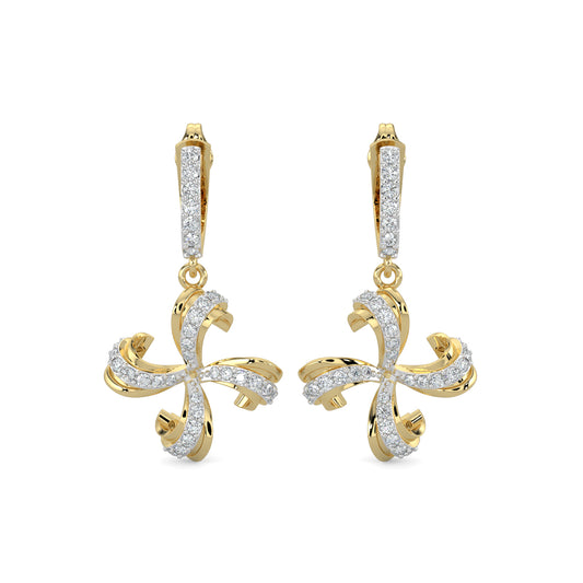 Diamond Earrings 0.69 cts TW 18k Gold