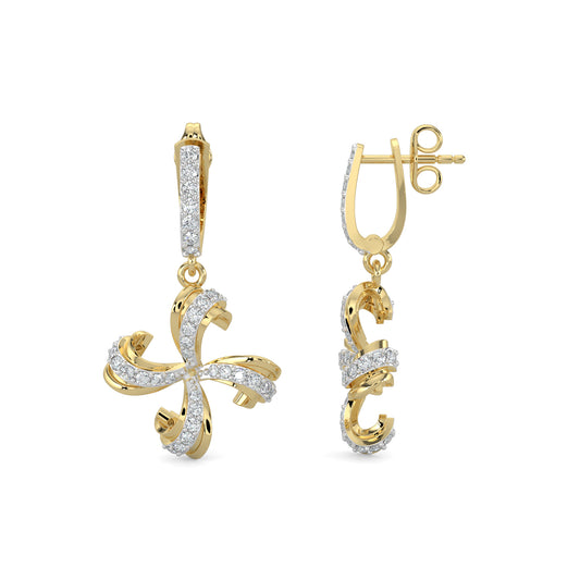 Diamond Earrings 0.69 cts TW 18k Gold