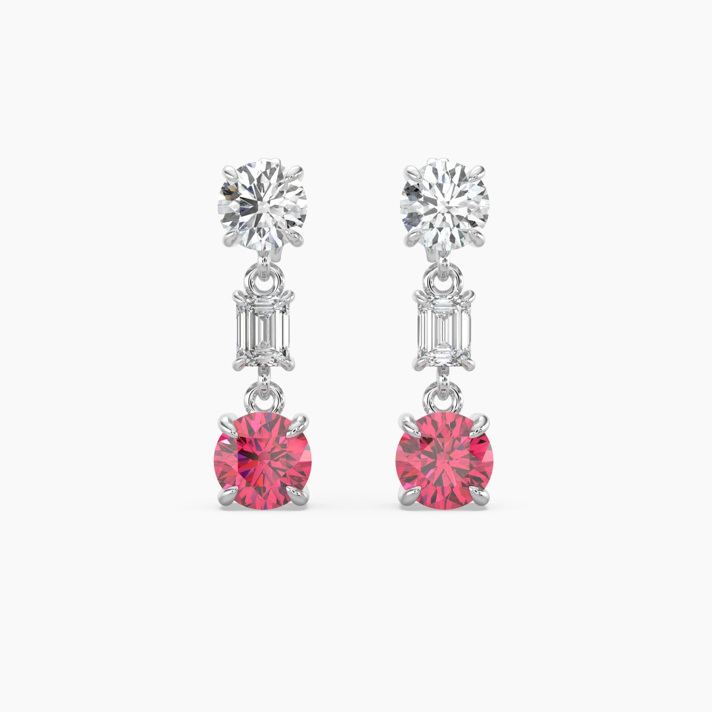 Diamond Earrings 1.04 Cts TW