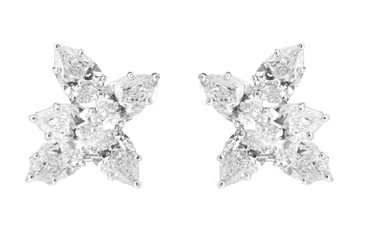 Diamond Earrings 6.31 cts TW