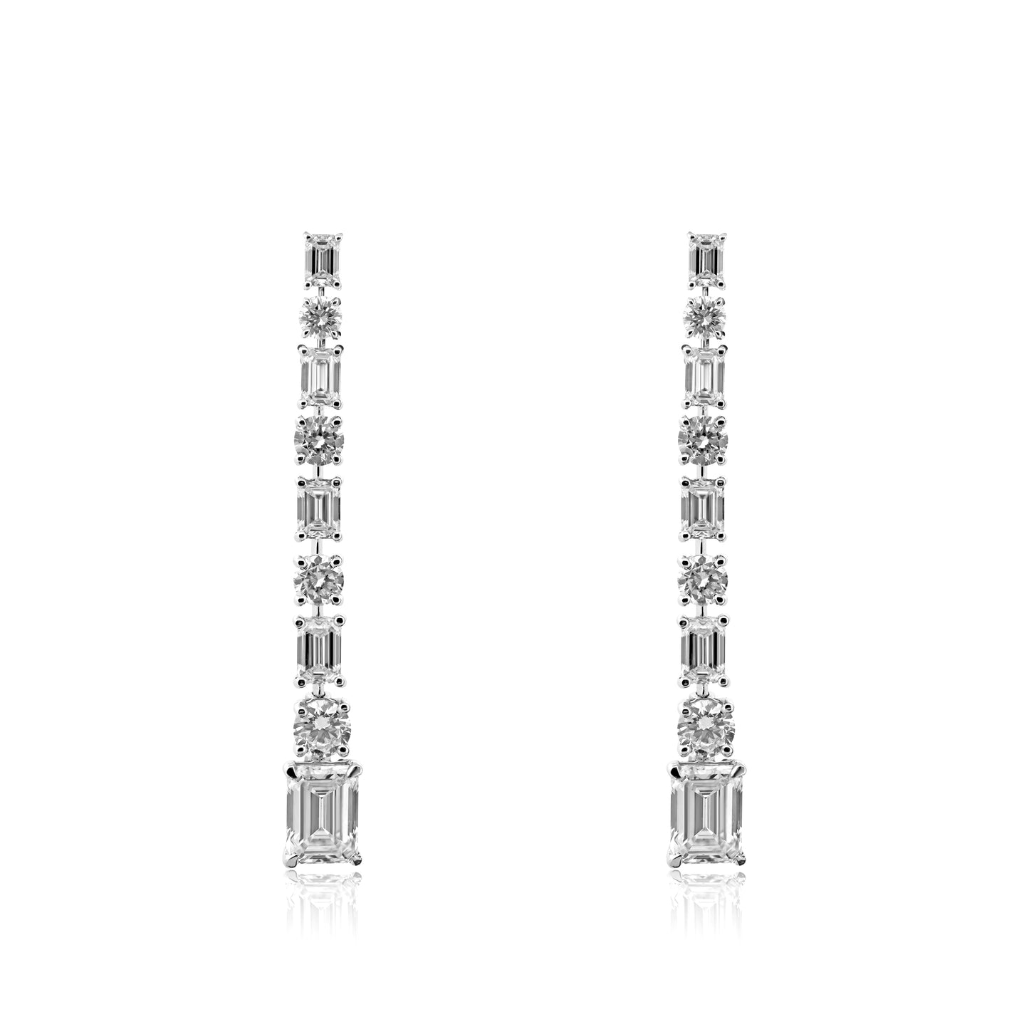 Diamond Earrings 8.74 cts TW