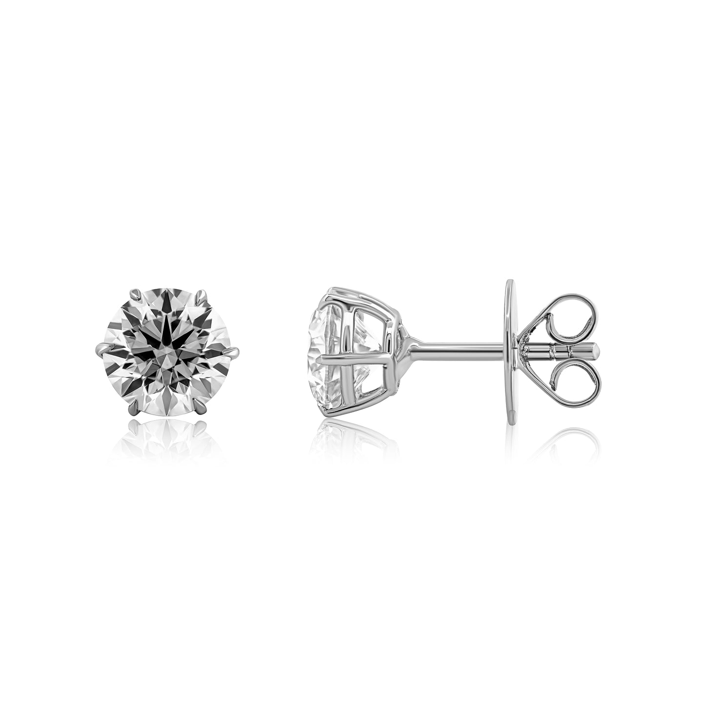 6.86 cts TW Solitaire Studs