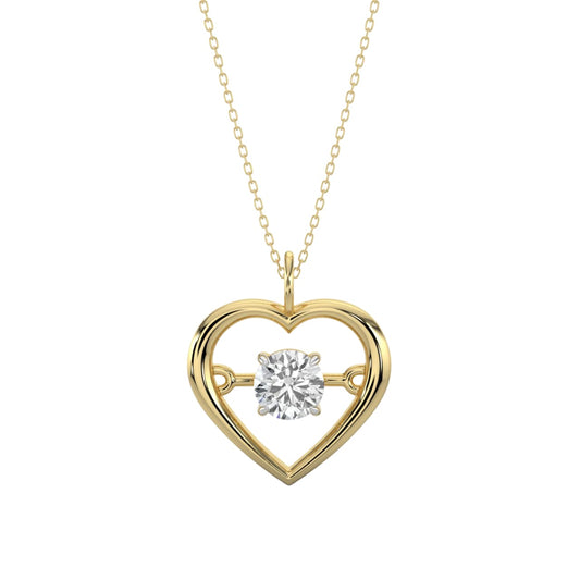  0.32 carats heart shape diamond pendent