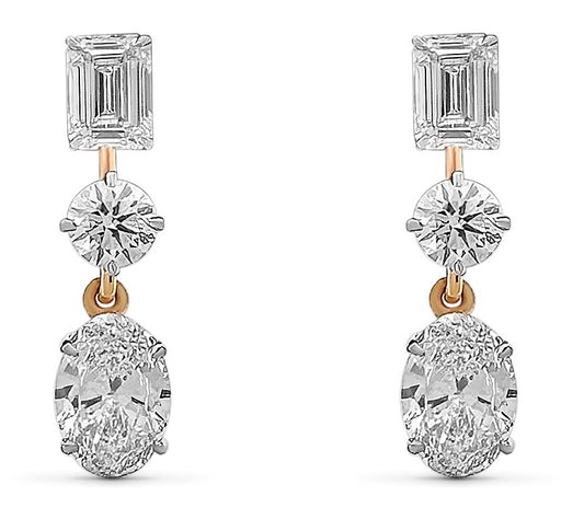 Diamond Earrings 3.00 Cts TW