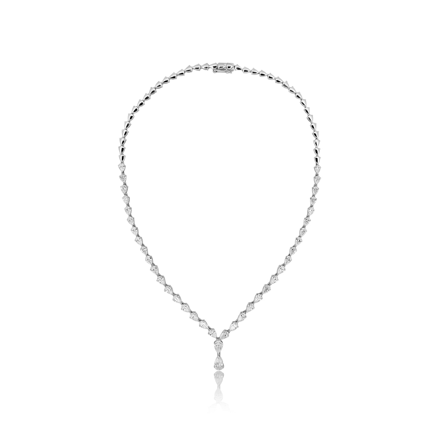 18K White Diamond necklace