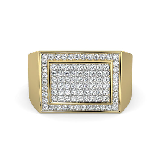 Diamond Men Ring 0.63 cts TW 18k Gold